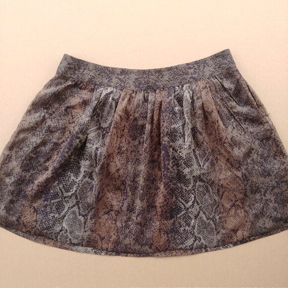 Banana Republic Heritage Size 14 Brown Snakeskin Print Skirt - Picture 1 of 10